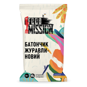 Батончик клюквенно-вишневый 40г Food Mission