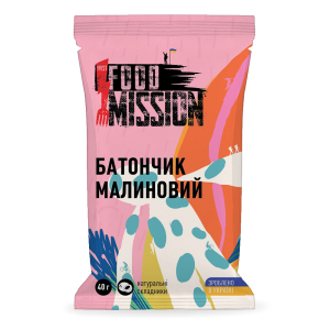 Батончик малиновый 40г Food Mission