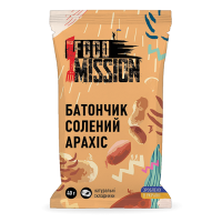 Батончик соленый арахис 40г Food Mission