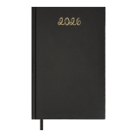Ежедневник датированный 2026 А5 (140х215 мм) BuroMax OPTIMAL, 320 стр., черный (BM.2121-01)