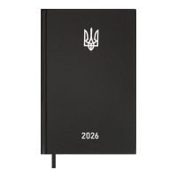 Щоденник датований 2026 А5 BuroMax AIRY, 320 стр., чорний (BM.21165-01)
