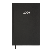 Ежедневник датированный 2026 А5 BuroMax SIMPLE, 320 стр., черный (BM.21166-01)