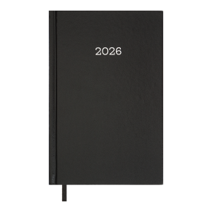 Ежедневник датированный 2026 А5 BuroMax SIMPLE, 320 стр., черный (BM.21166-01)
