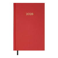 Ежедневник датированный 2026 А5 BuroMax SIMPLE, 320 стр., красный (BM.21166-05)