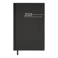 Ежедневник датированный 2026 А5 BuroMax ZEST, 320 стр., черный (BM.21167-01)
