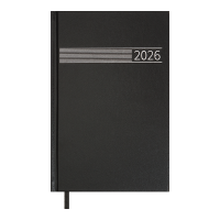 Щоденник датований 2026 А5 BuroMax TIME, 320 стр., чорний (BM.21168-01)