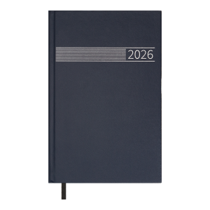 Ежедневник датированный 2026 А5 BuroMax TIME, 320 стр., синий (BM.21168-02)