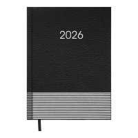 Ежедневник датированный 2026 А5 BuroMax PARALLEL, 336 стр., черный (BM.2107-01)
