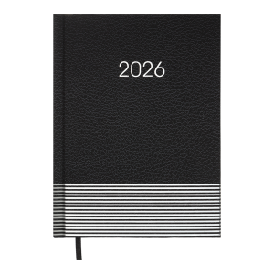 Ежедневник датированный 2026 А5 BuroMax PARALLEL, 336 стр., черный (BM.2107-01)