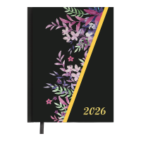 Ежедневник датированный 2026 А5 BuroMax PASSION, 336 стр., черный (BM.21160-01)