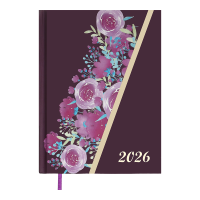 Ежедневник датированный 2026 А5 BuroMax PASSION, 336 стр., темно-красный (BM.21160-13)