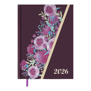 Ежедневник датированный 2026 А5 BuroMax PASSION, 336 стр., темно-красный (BM.21160-13)