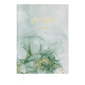 Ежедневник датированный 2026 А5 BuroMax MIST, 336 стр., зеленый (BM.21164-04)