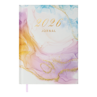 Ежедневник датированный 2026 А5 BuroMax MIST, 336 стр., розовый (BM.21164-10)