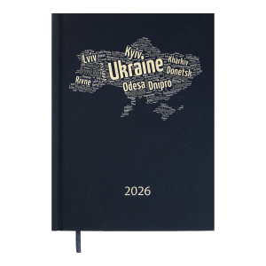 Ежедневник датированный 2026 А5 BuroMax POWER, 336 стр., темно-синий (BM.2157-03)