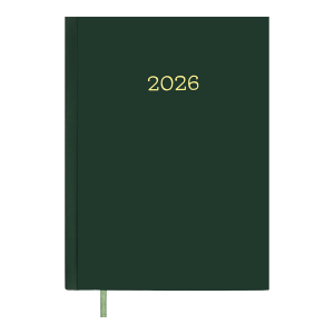 Ежедневник датированный 2026 А5 BuroMax MONOCHROME, 336 стр., зеленый (BM.2160-04)