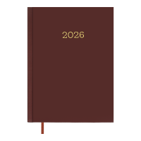 Ежедневник датированный 2026 А5 BuroMax MONOCHROME, 336 стр., бордовый (BM.2160-13)