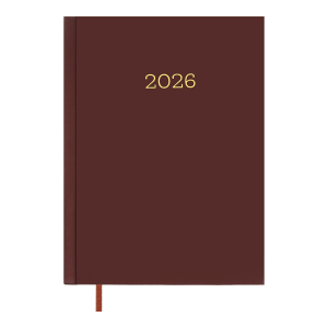 Ежедневник датированный 2026 А5 BuroMax MONOCHROME, 336 стр., бордовый (BM.2160-13)