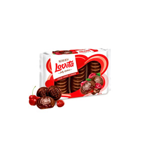 Печенье Roshen Lovita Jelly с желейной начинкой со вкусом какао-вишни 420 гр
