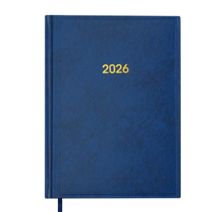 Ежедневник датированный 2026 А5 BuroMax BASE, 336 стр., синий (BM.2108-02)