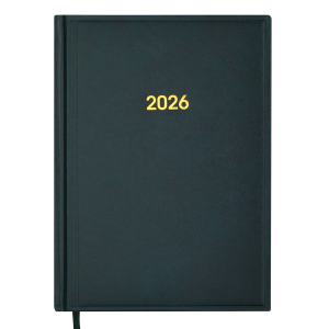 Ежедневник датированный 2026 А5 BuroMax BASE, 336 стр., зелений (BM.2108-04)