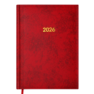 Ежедневник датированный 2026 А5 BuroMax BASE, 336 стр., красный (BM.2108-05)