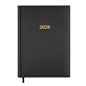 Ежедневник датированный 2026 А5 BuroMax BASE, 336 стр., черный (BM.2108-01)