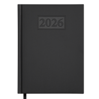 Ежедневник датированный 2026 А5 BuroMax GENTLE, 336 стр., черный (BM.2109-01)
