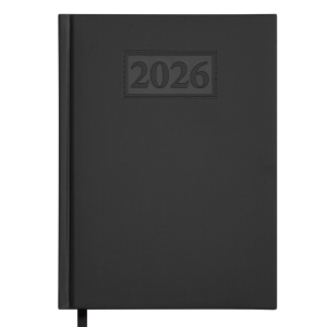 Ежедневник датированный 2026 А5 BuroMax GENTLE, 336 стр., черный (BM.2109-01)