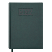 Ежедневник датированный 2026 А5 BuroMax GENTLE, 336 стр., зеленый (BM.2109-04)