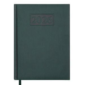 Ежедневник датированный 2026 А5 BuroMax GENTLE, 336 стр., зеленый (BM.2109-04)