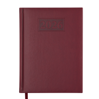 Щоденник датований 2026 А5 BuroMax GENTLE, 336 стр., темно-червоний (BM.2109-13)