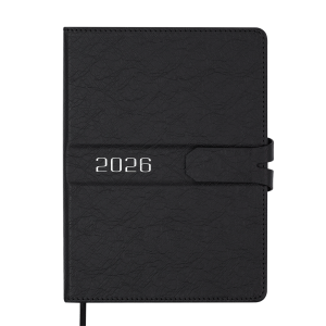 Ежедневник датированный 2026 А5 BuroMax BELLE, 336 стр., черный (BM.21103-01)