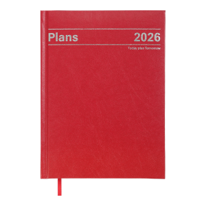 Ежедневник датированный 2026 А5 BuroMax STYLE, 336 стр., красный (BM.21120-05)
