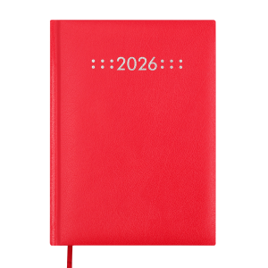 Ежедневник датированный 2026 А5 BuroMax CLASSIC, 336 стр., красный (BM.21121-05)