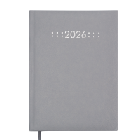 Ежедневник датированный 2026 А5 BuroMax CLASSIC, 336 стр., серый (BM.21121-09)