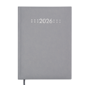 Ежедневник датированный 2026 А5 BuroMax CLASSIC, 336 стр., серый (BM.21121-09)