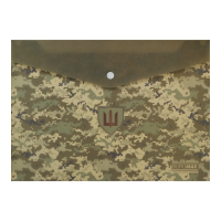 Папка на кнопке пластик (А4) Buromax MILITARY непрозрачн зеленая (BM.3943-04)