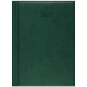 Ежедневник датированный 2026 А5 Brunnen Стандарт Torino, зеленый (73-795 38 506)