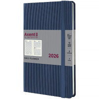 Ежедневник датированный 2026 А5 AXENT Partner Lines голубой (145*210) (8815-26-48-a)