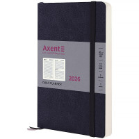 Ежедневник датированный 2026 А5 AXENT Partner Soft Skin синий (145*210) (8810-26-02-a)