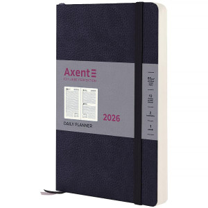 Ежедневник датированный 2026 А5 AXENT Partner Soft Skin синий (145*210) (8810-26-02-a)