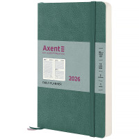 Ежедневник датированный 2026 А5 AXENT Partner Soft Skin серо-лазурный (145*210) (8810-26-48-a)