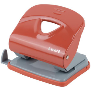 Дирокол металевий 30 арк Axent Exakt-2 Earth colors з планкою, кораловий (3930-28-a)
