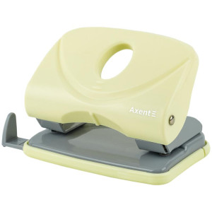 Дырокол пластиковий 20 арк Axent Welle-2 Pastelini з планкою жовтий (3820-08-a)