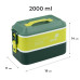 Ланчбокс подвійний з наповненням Kite K25-1184-3, 2000 мл, зелений