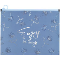 Папка на блискавці Zip-Lock пластик (А4+) Axent Flower Symphony-3 (1497-46-a)