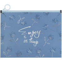 Папка на блискавці Zip-Lock пластик (А5+) Axent Flower Symphony-3 (1498-46-a)