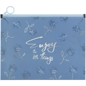 Папка на блискавці Zip-Lock пластик (А5+) Axent Flower Symphony-3 (1498-46-a)