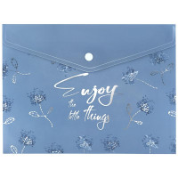 Папка на кнопке пластик (А5+) Axent Flower Symphony-3 (1496-46-a)